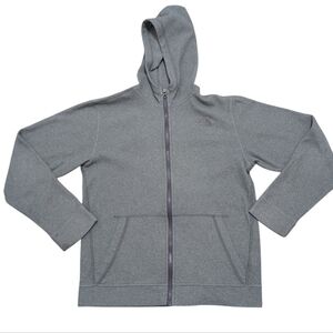 The North Face Boys Zip Up Fleece Hooded Jacket Gray Size Large